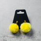 Yellow Pompom Dangle