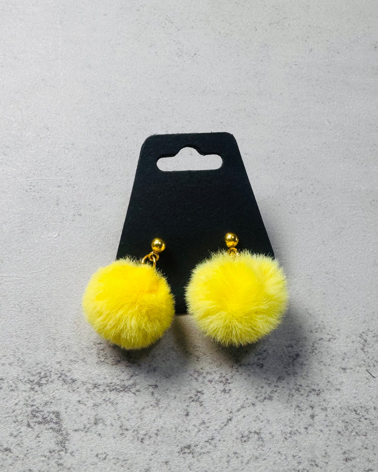 Yellow Pompom Dangle