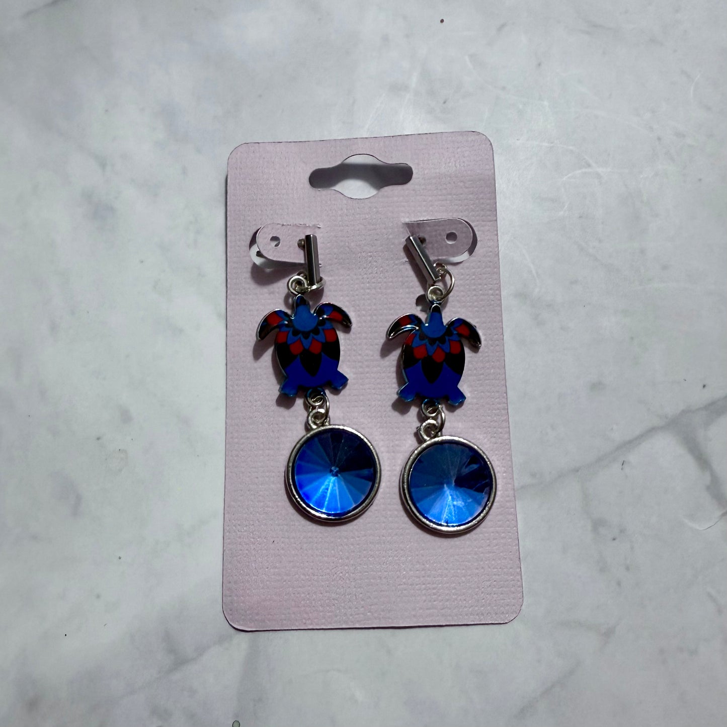 Blue/Red Turtle Dangle
