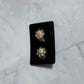 Grey Glow Flower CLIP ON Stud Earring