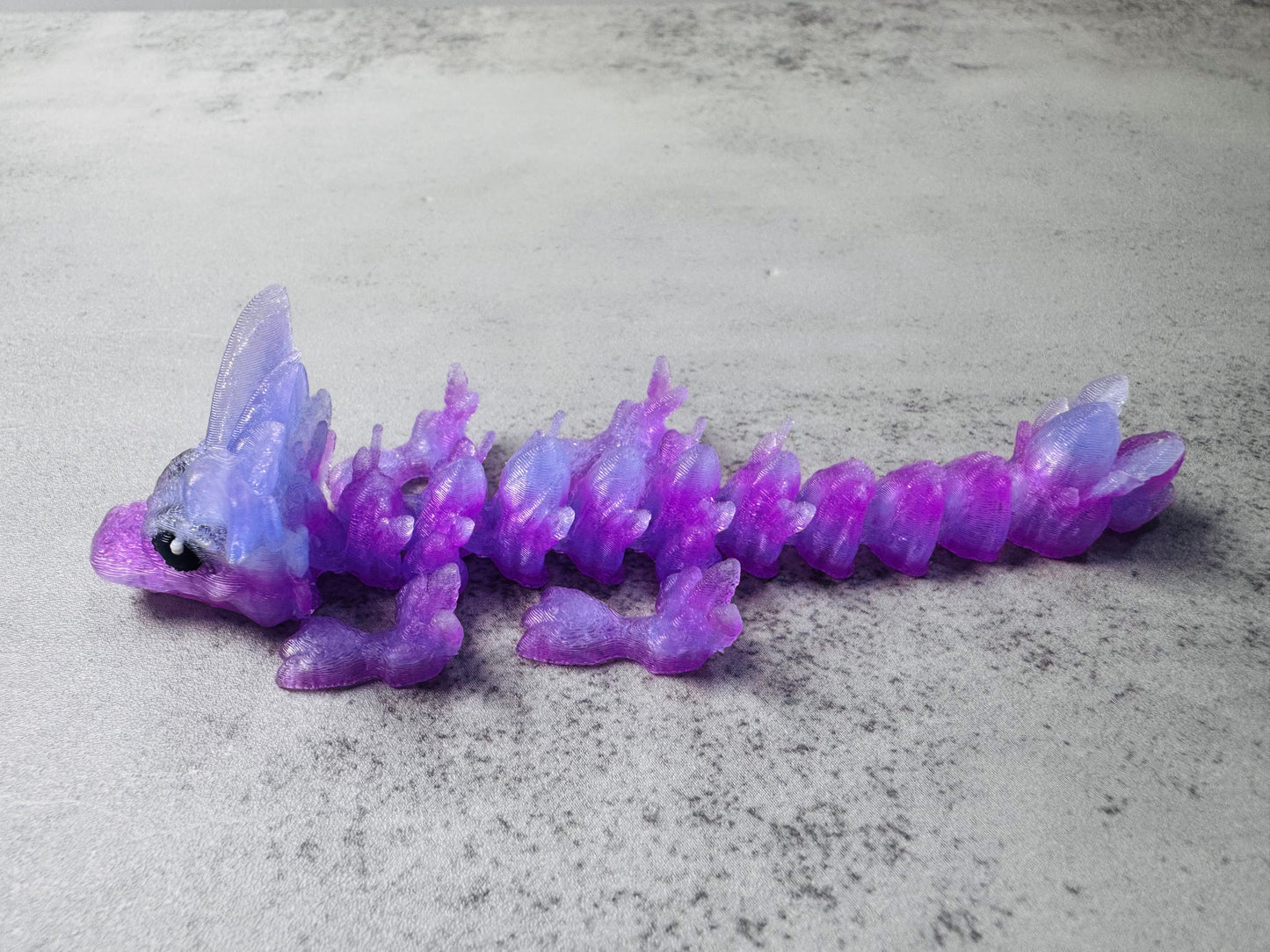 3D Printed Articulated Translucent Crystal Dragons (RTS)