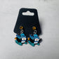 Sledding Penguin on Yellow CZ Stud Dangle