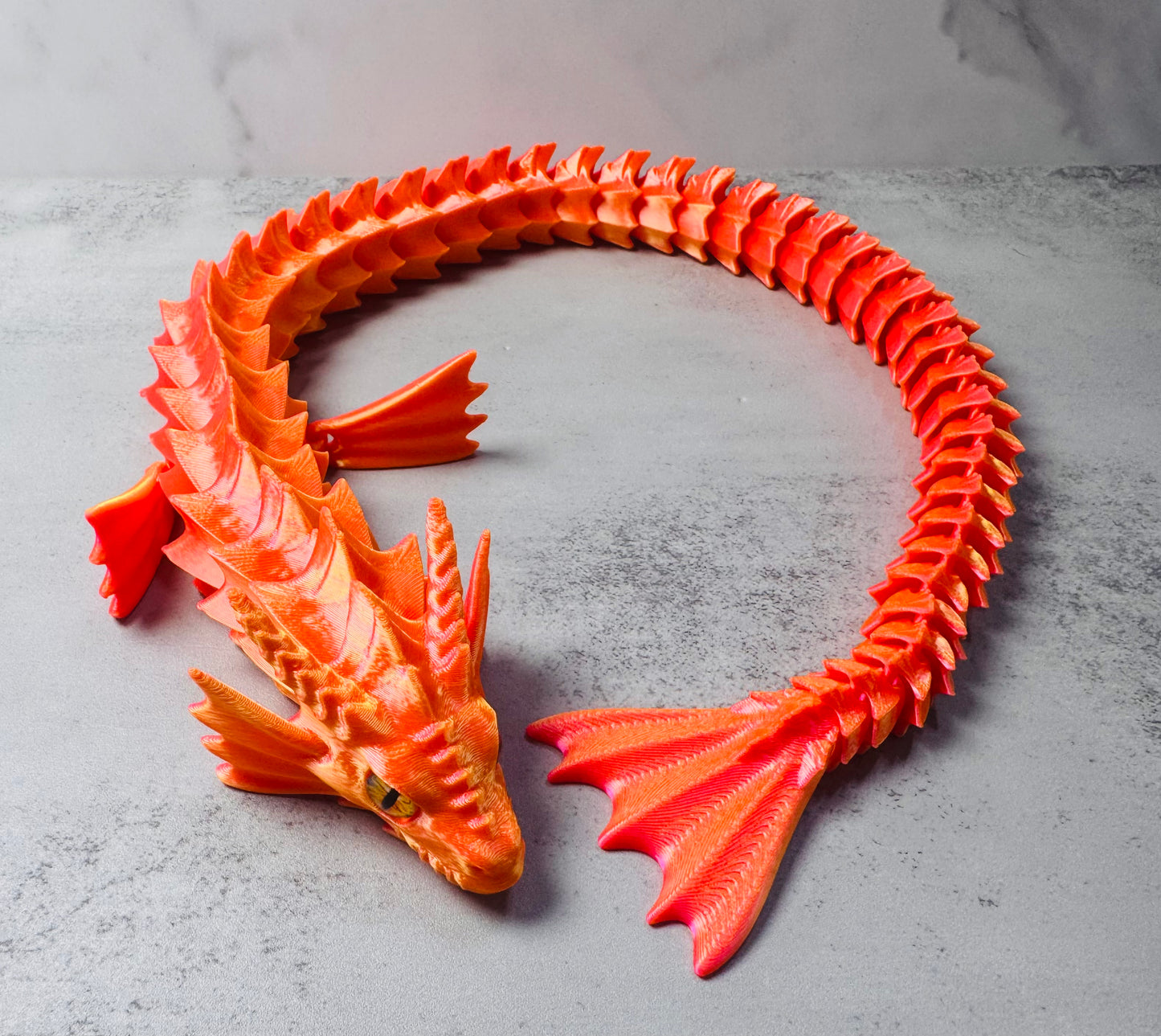3D Printed Articulated Dual Color Sea Serpant (RTS)