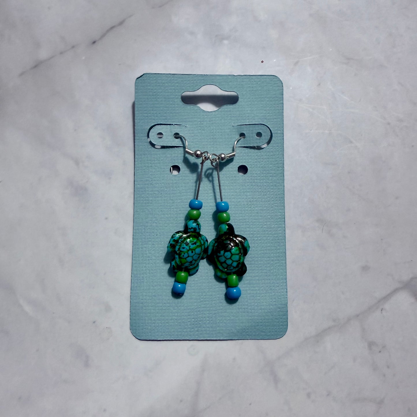 Blue and Green Turtle Dangle
