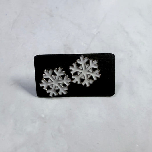 White Snowflake Stud Earring