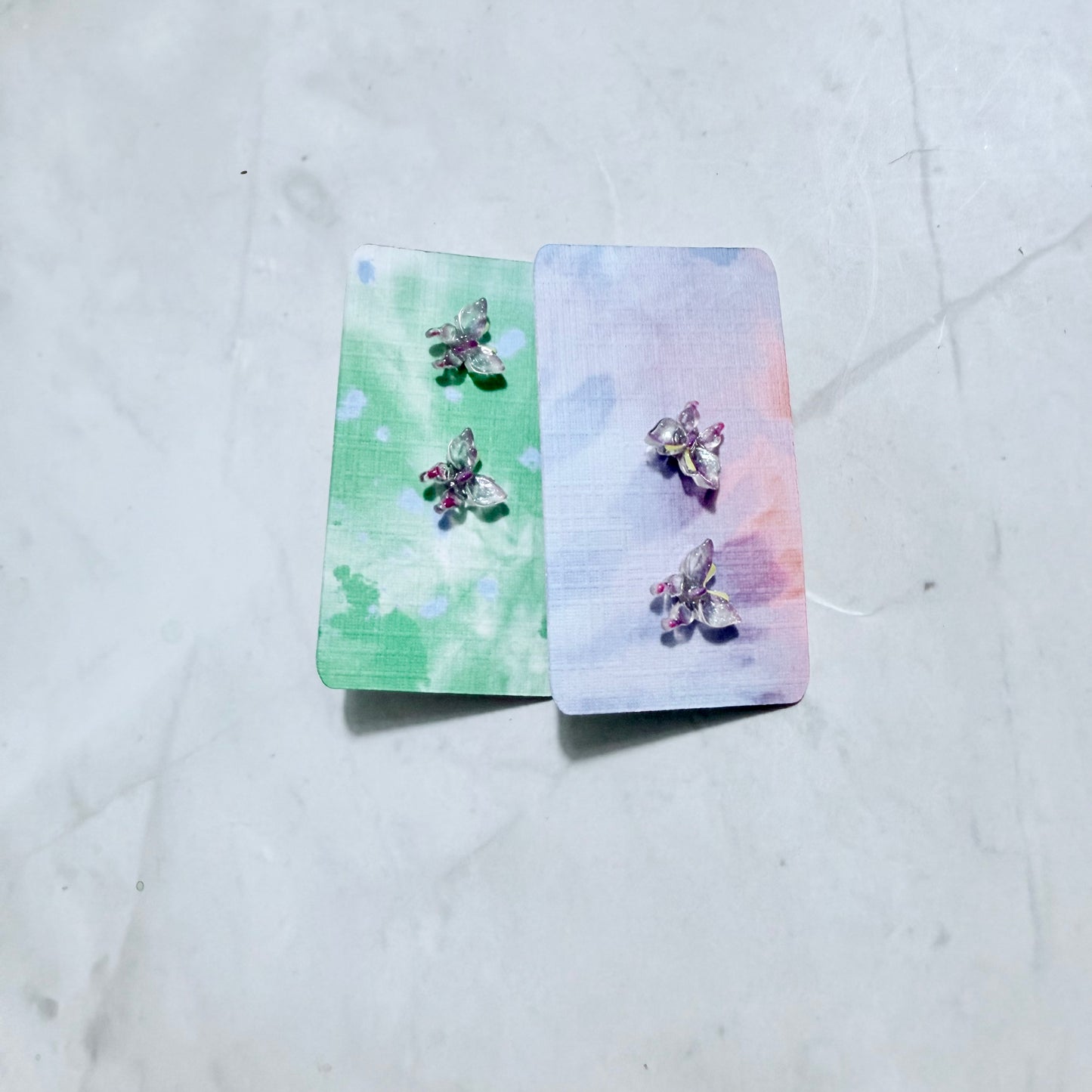 Purple Butterfly Stud Earring