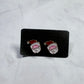 Santa Enamel Crystal Stud Earring