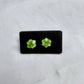 Green Flower Stud Earring