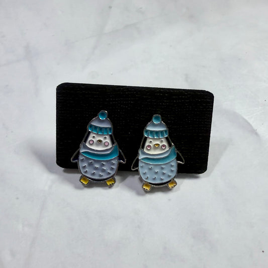 Penguin Metal Stud Earring