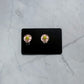 Peach Flower CLIP ON Stud Earring