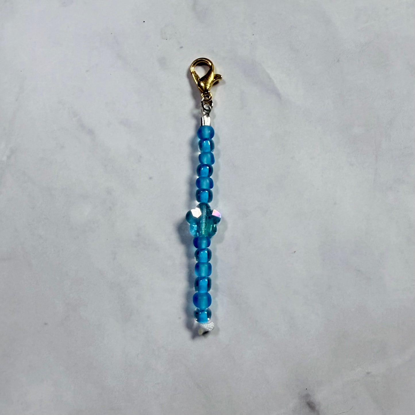 Blue Flower Dust Plug Charm
