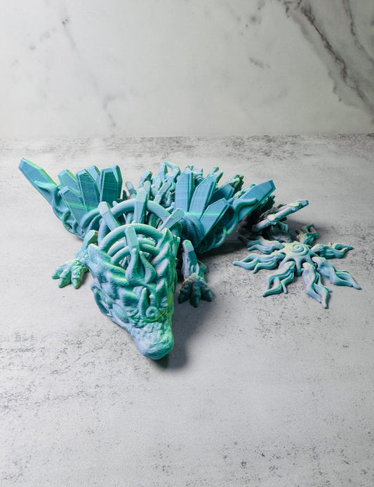3D Printed Articulated Sun Pastel Energy Dragon  (RTS)