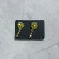 Green Gemstone Bee CLIP ON Dangle Earring