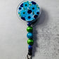 Blue Daisies v1 Badge Reel with Clip