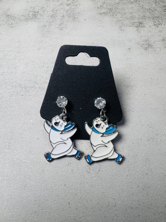 Ice Skating Polar Bear Dangle