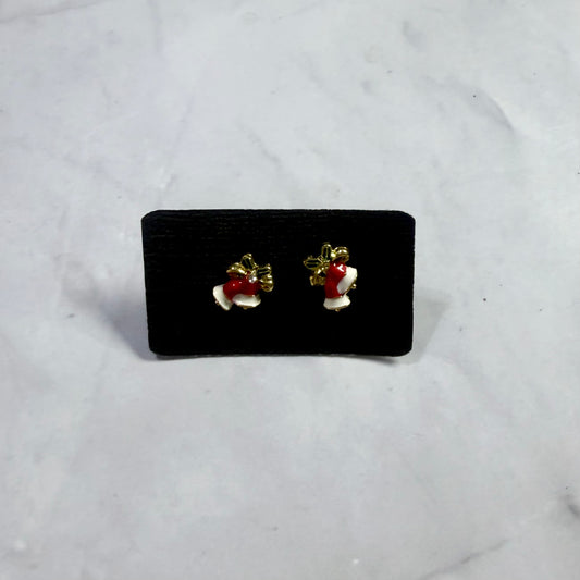 Bow Bells Resin Stud Earring