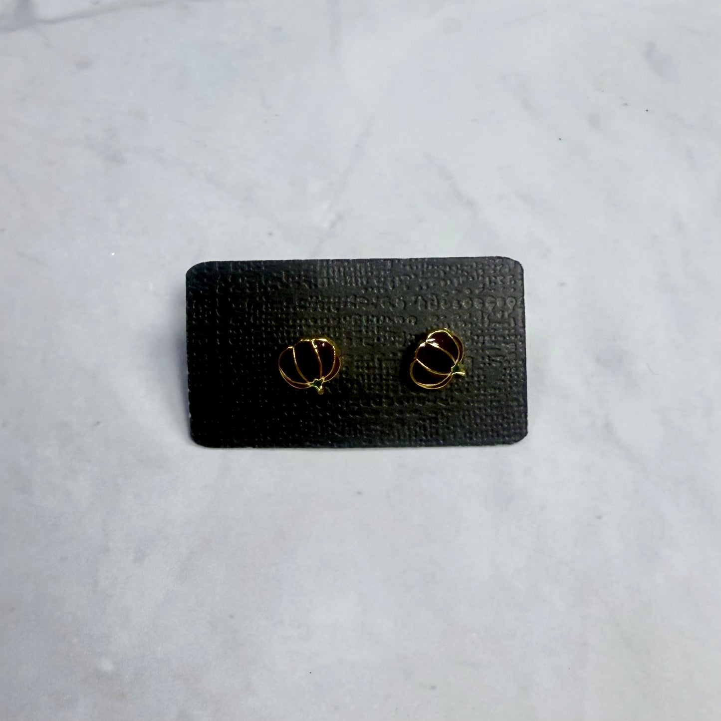 Brown Pumpkin Stud Earring