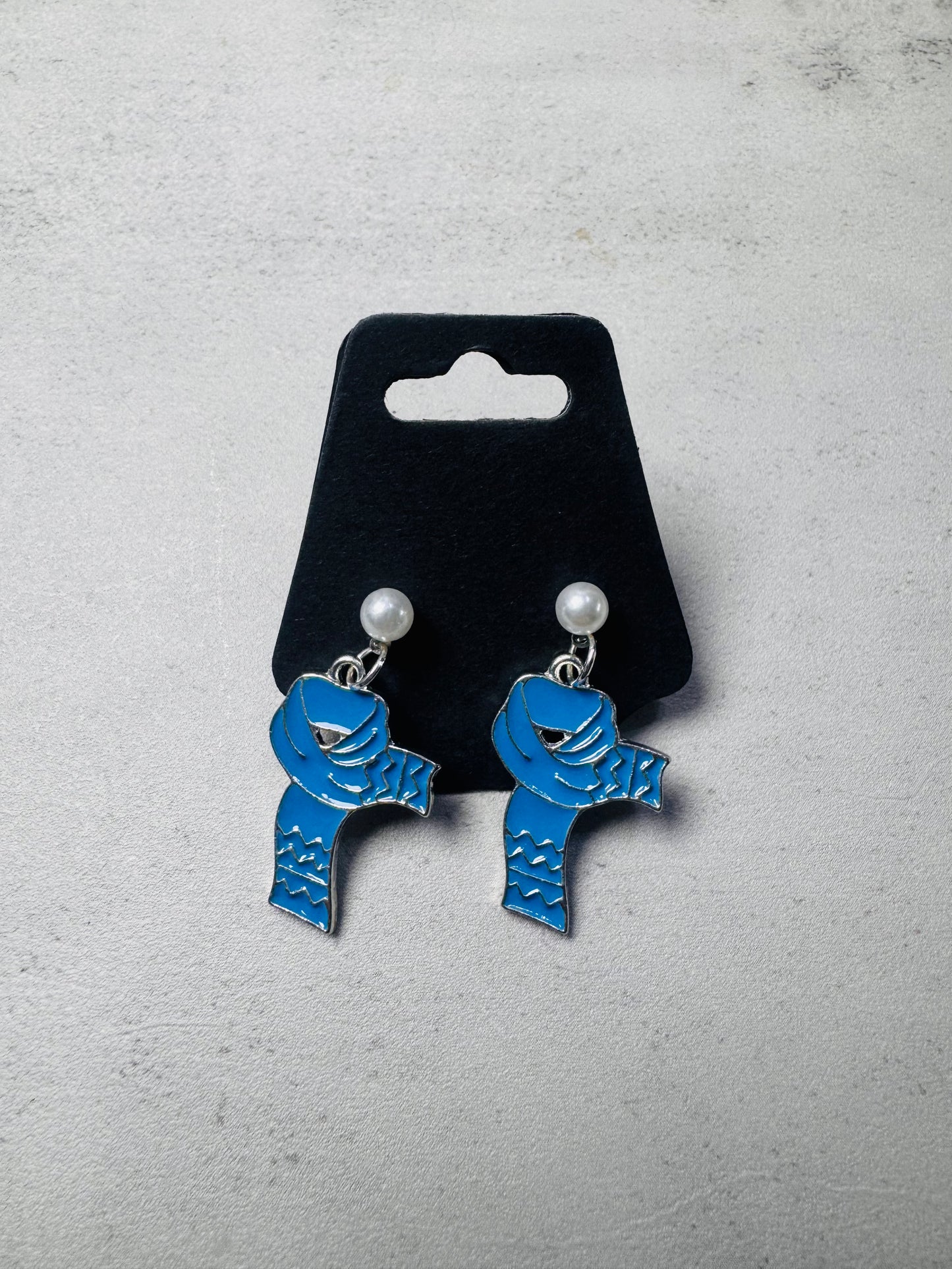 Blue Winter Scarf Dangle