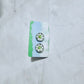 White Rhinestone Flower Stud Earring