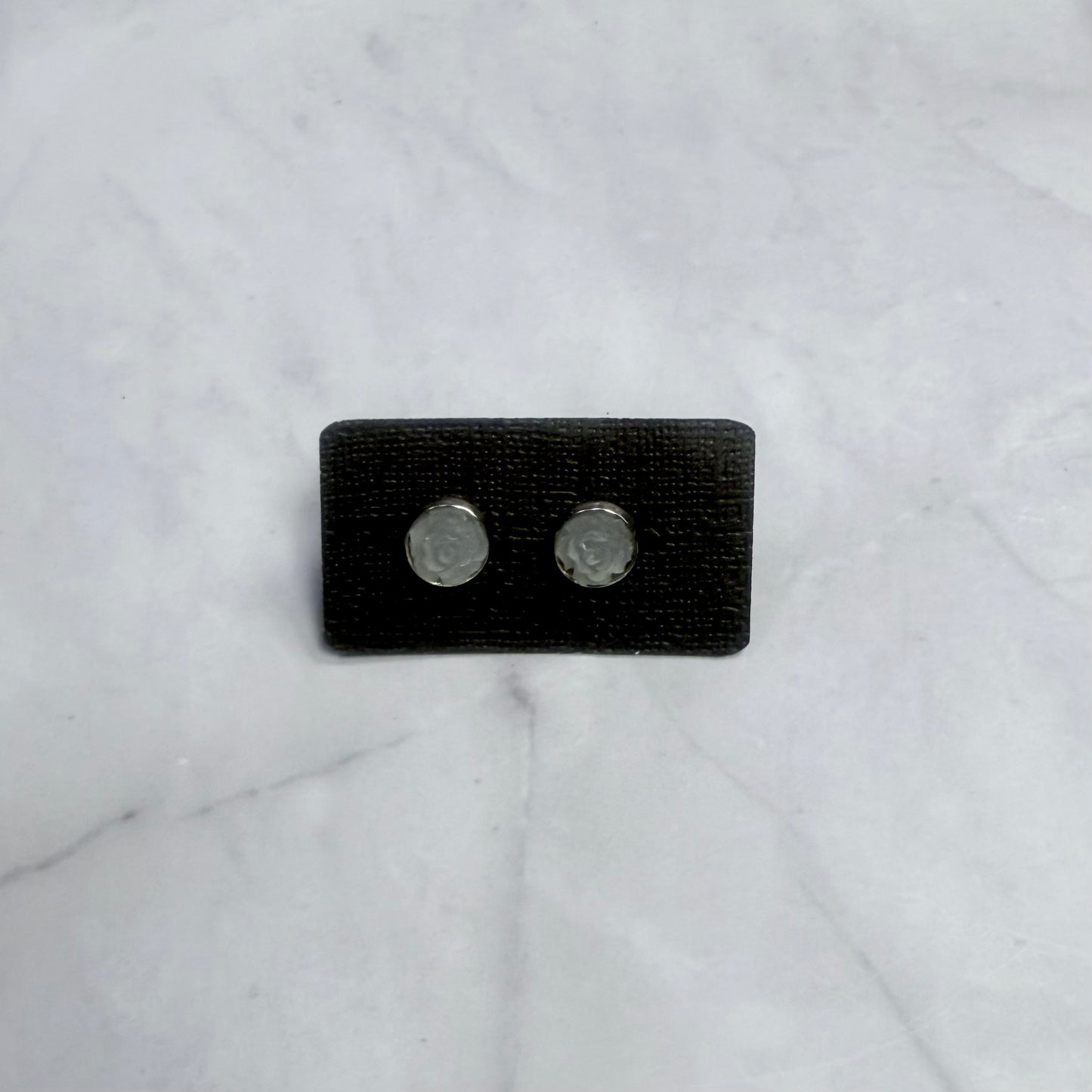 Blue Rose Stud Earring