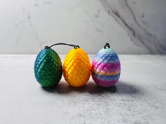 3D Printed Keychain Dragon Egg with Mystery Printed Pal (RTS)
