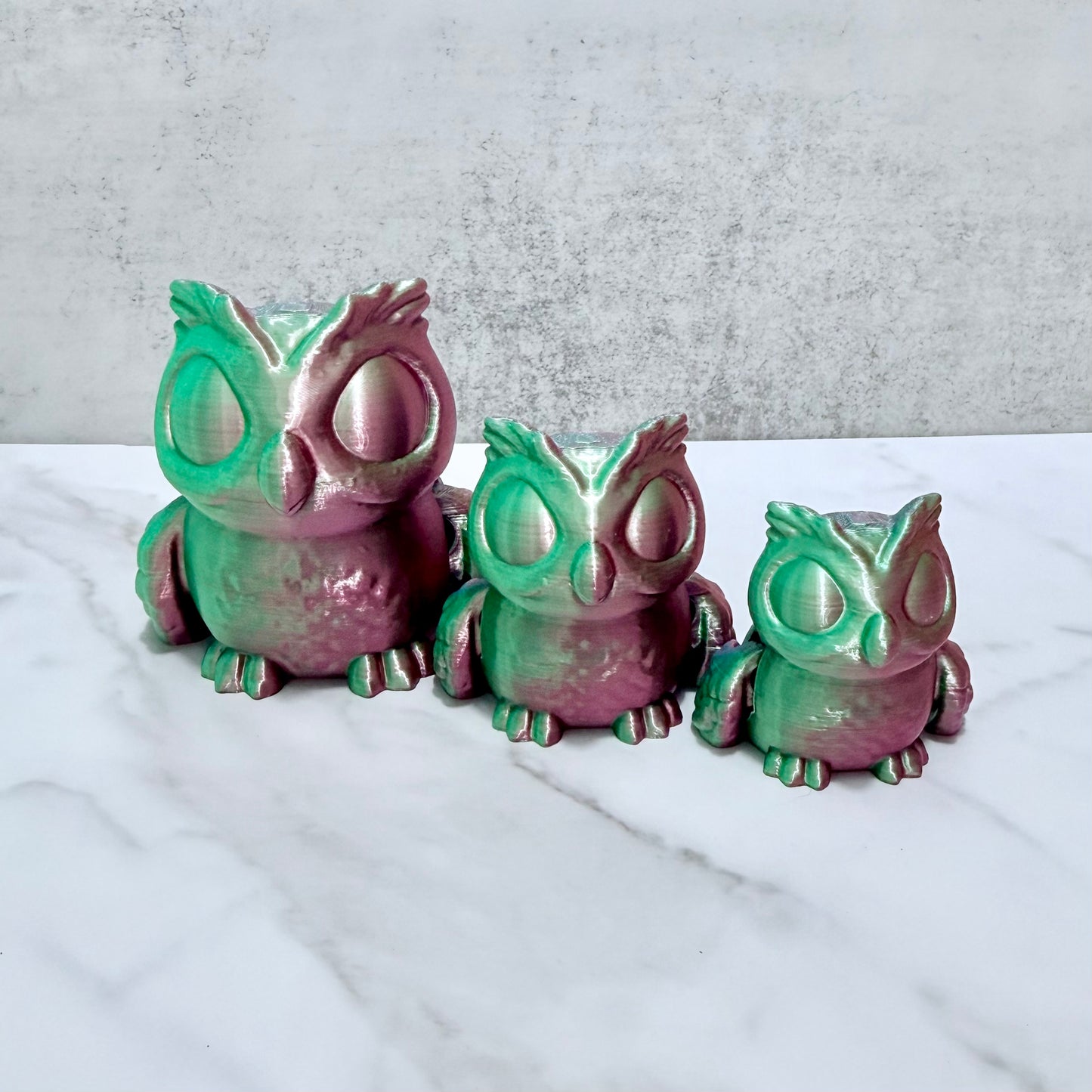 3D Printed Articulated Feather Tail Owl (RTS)