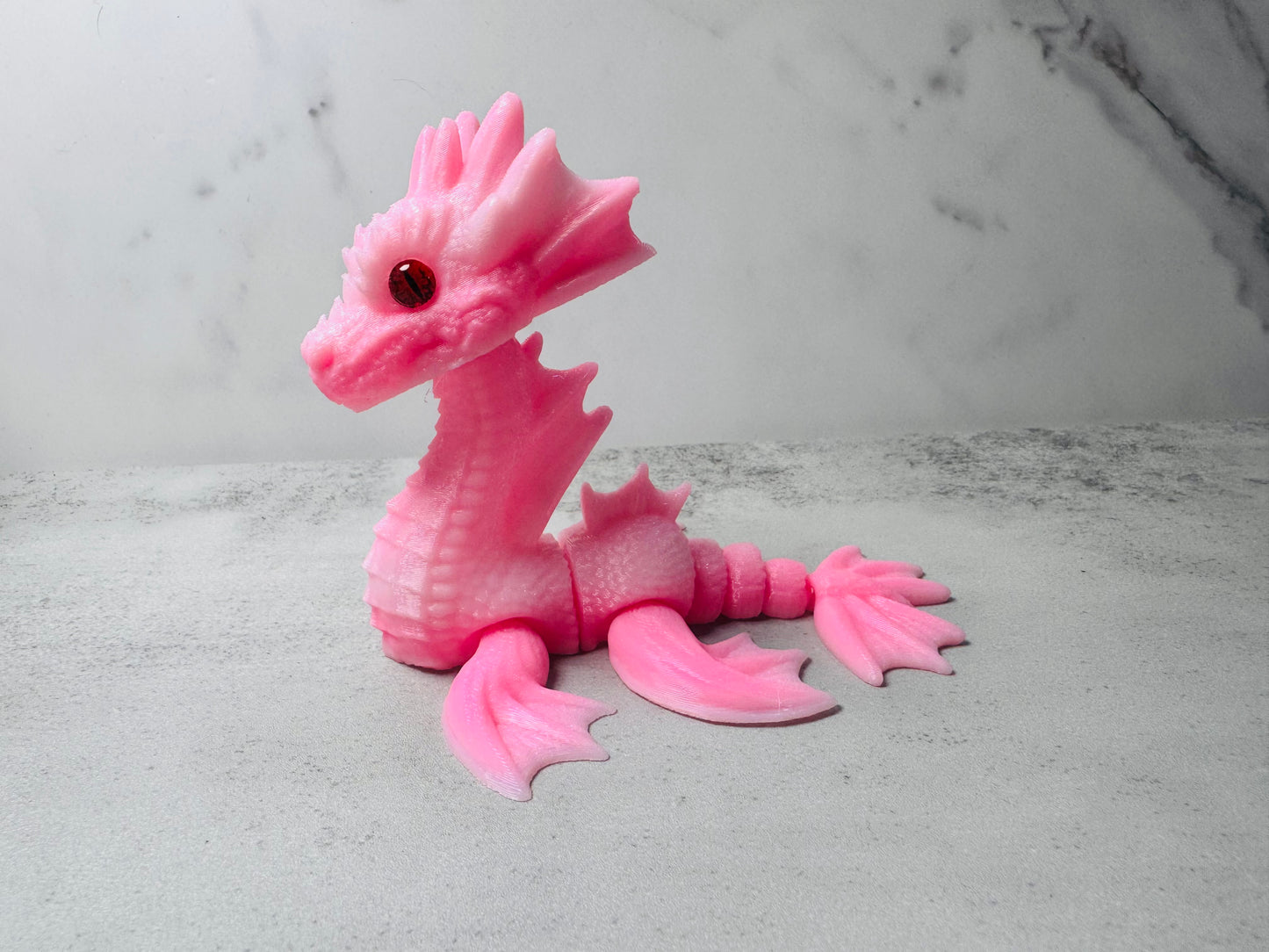 3D Printed Articulated Pink Sea Dragon (RTS)