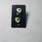 Yellow butterfly & moon CLIP ON Stud Earring