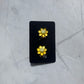 Yellow Glow Flower CLIP ON Stud Earring