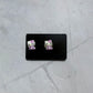 Purple HK CLIP ON Stud Earring