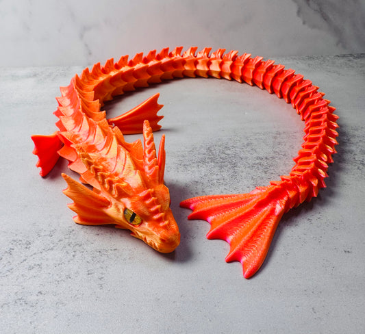 3D Printed Articulated Dual Color Sea Serpant (RTS)