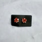 Red Flower Stud Earring
