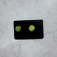 Green Druzy CLIP ON Stud Earring