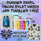 Summer Swirl Gecko Splat Mason Jar Tumbler 17oz