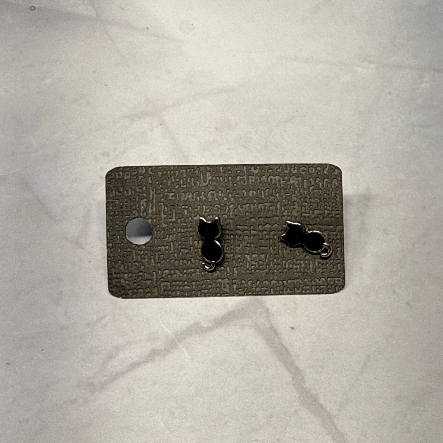 Black Cat Stud Earring