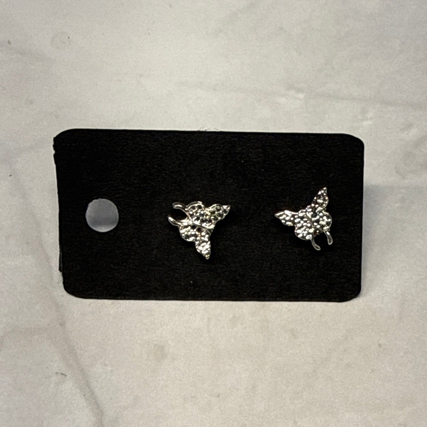 Silver Butterfly Stud Earring