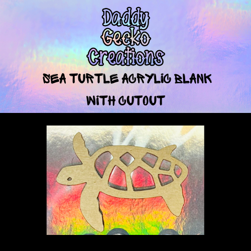 Sea Turtle Acrylic Blank With Cutouts