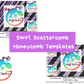 Swirl Scattercomb Honeycomb Template