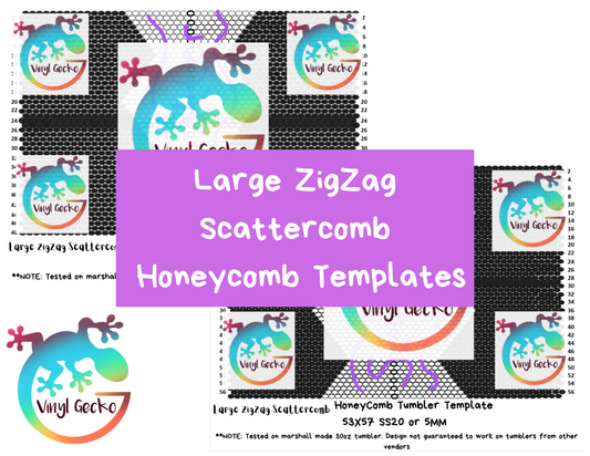 Large ZigZag Scattercomb Honeycomb Template