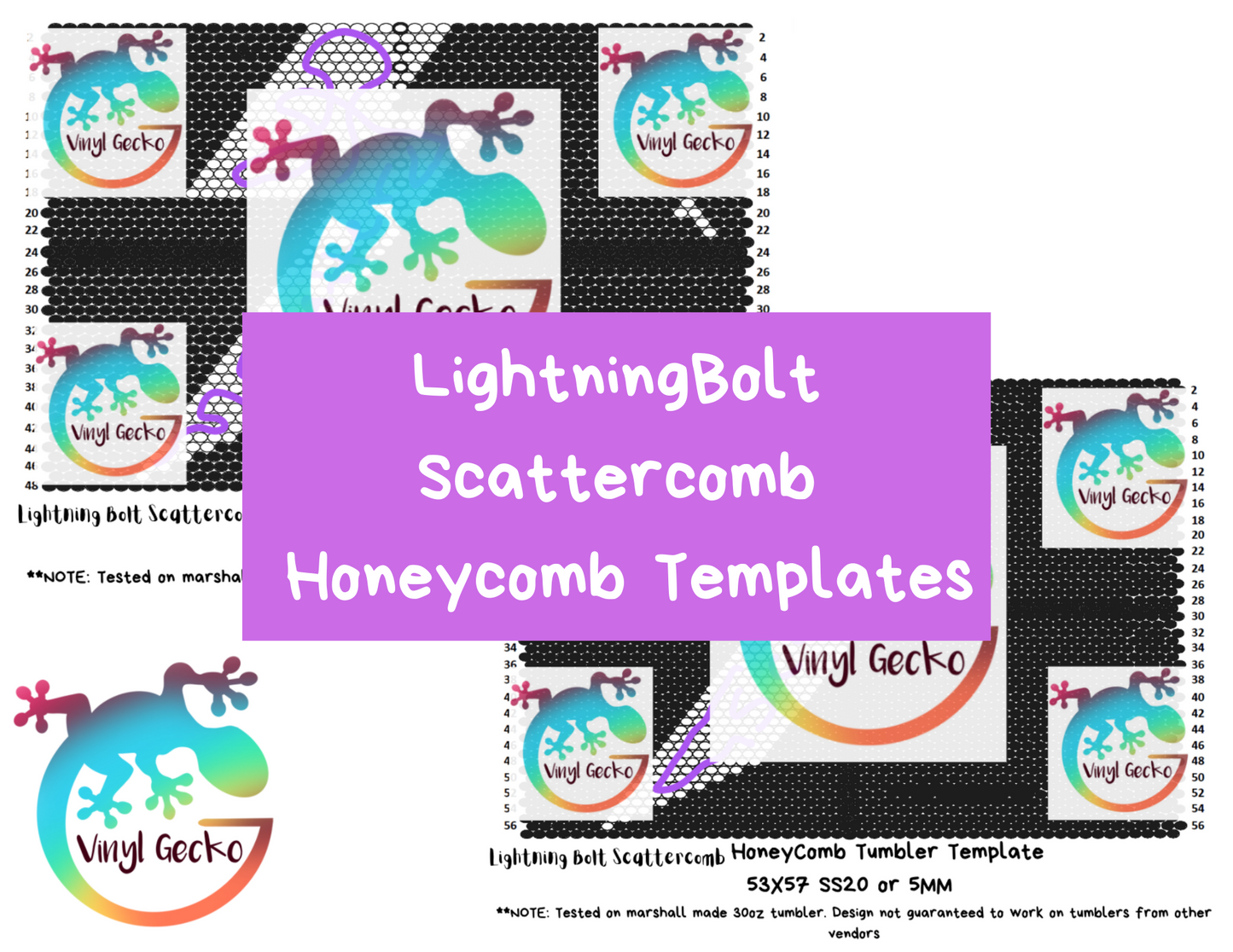 LightningBolt Scattercomb Honeycomb Template