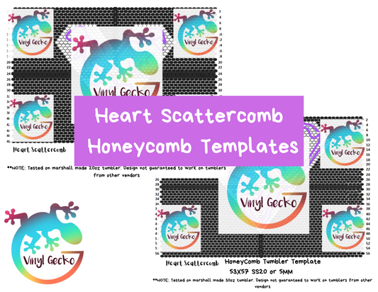 Heart Scattercomb Honeycomb Template